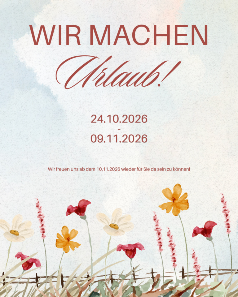 Wir machen Urlaub!